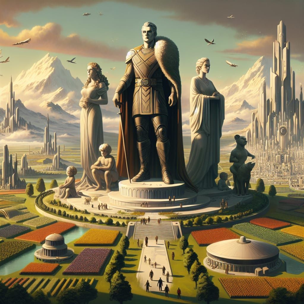 Ethereal New Viltrum Landscape with Majestic Cities and Sere...