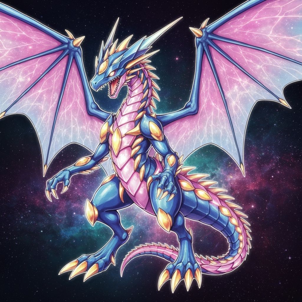 Rainbow Star Dragon: Yu-Gi-Oh! Card Illustration