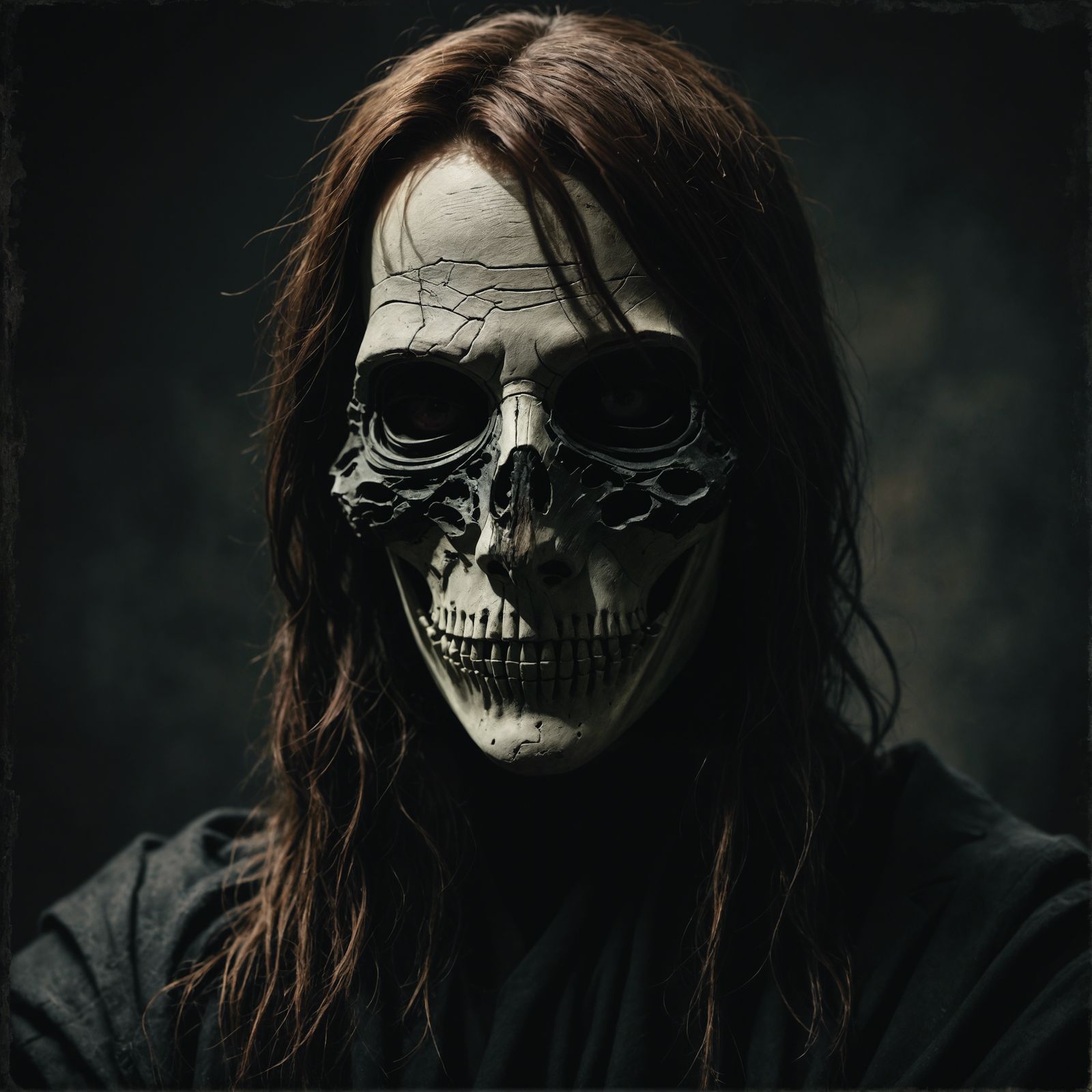 Ominous Dark Academia Portrait of an Anonymous Figure