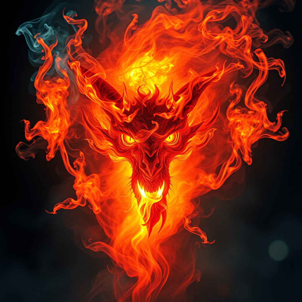 Ethereal Balrog Formed by Dancing Flames and Shadow