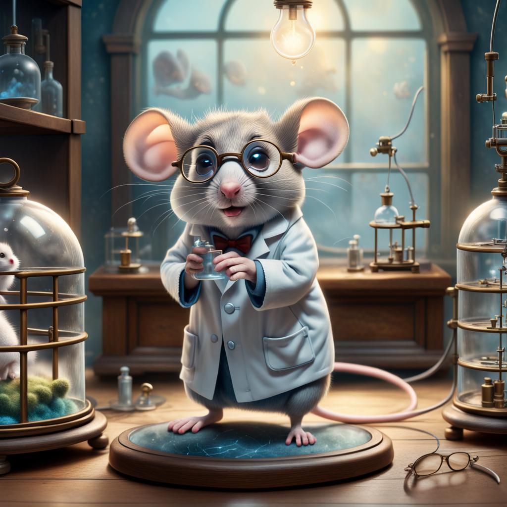 Mouse Scientist Ensnared in Whimsical Fantasy World