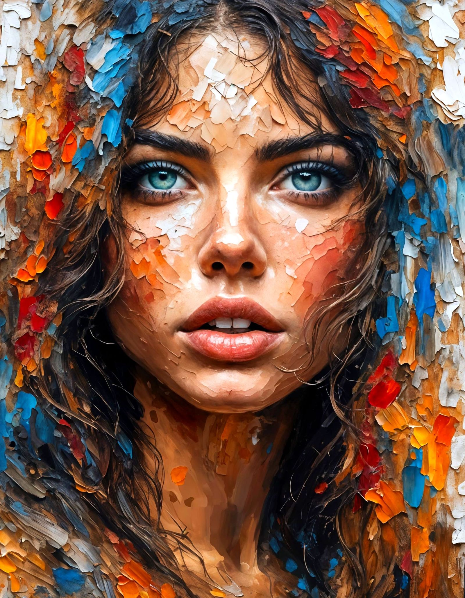 Expressive Oil Painting Portrait in Neo-Impressionist Style