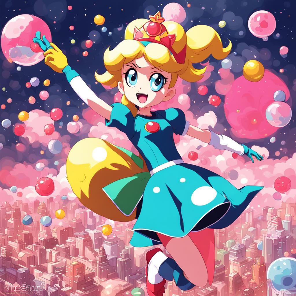 Powerpuff Princesses in Anime Style