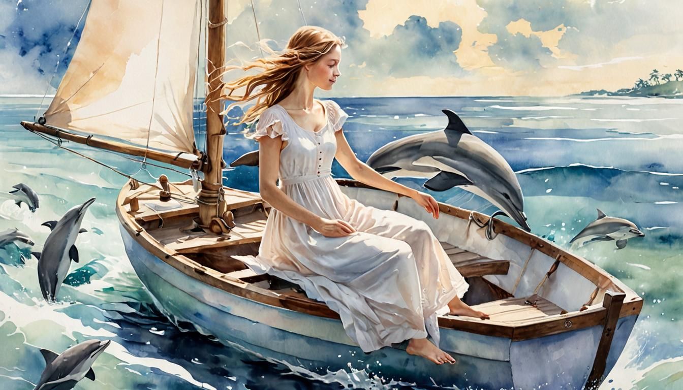 Sailing with dolphins