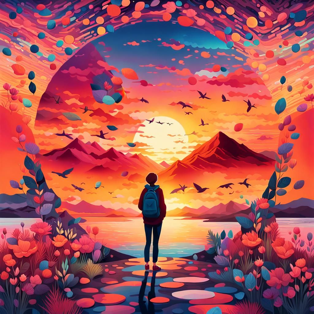 Contemplative Digital Artwork Captures Self-Discovery in a W...