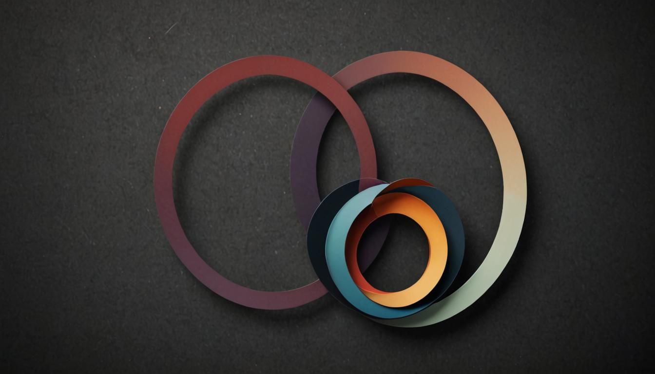 Vibrant Circles in Midnight Abstraction