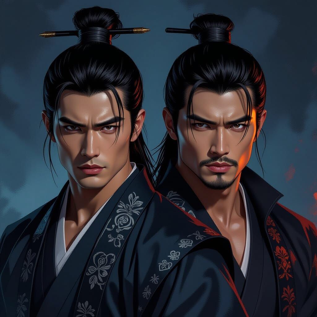 Handsome Chinese Bad Boys with Fierce Looks