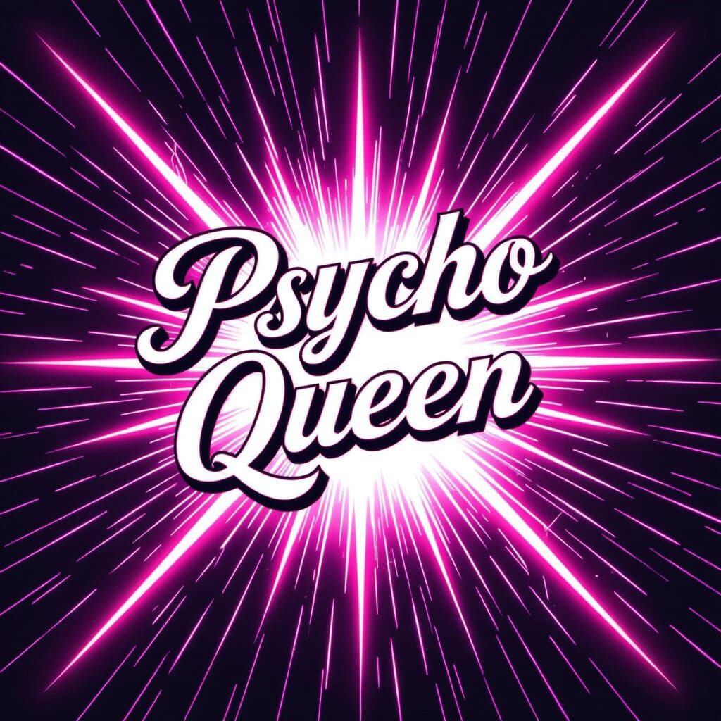 Psycho Queen in a Neon Cyberpunk Style