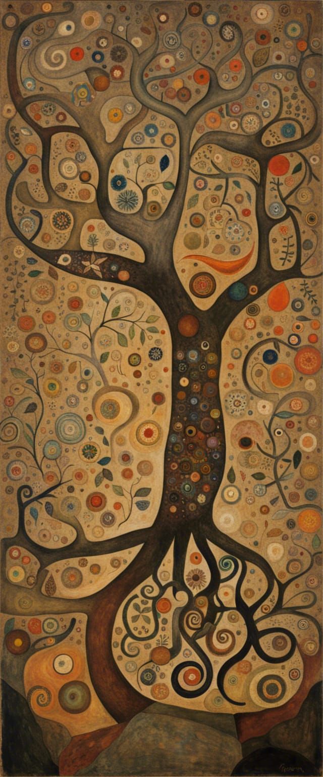 Tree of Life in Vibrant Organic Expression