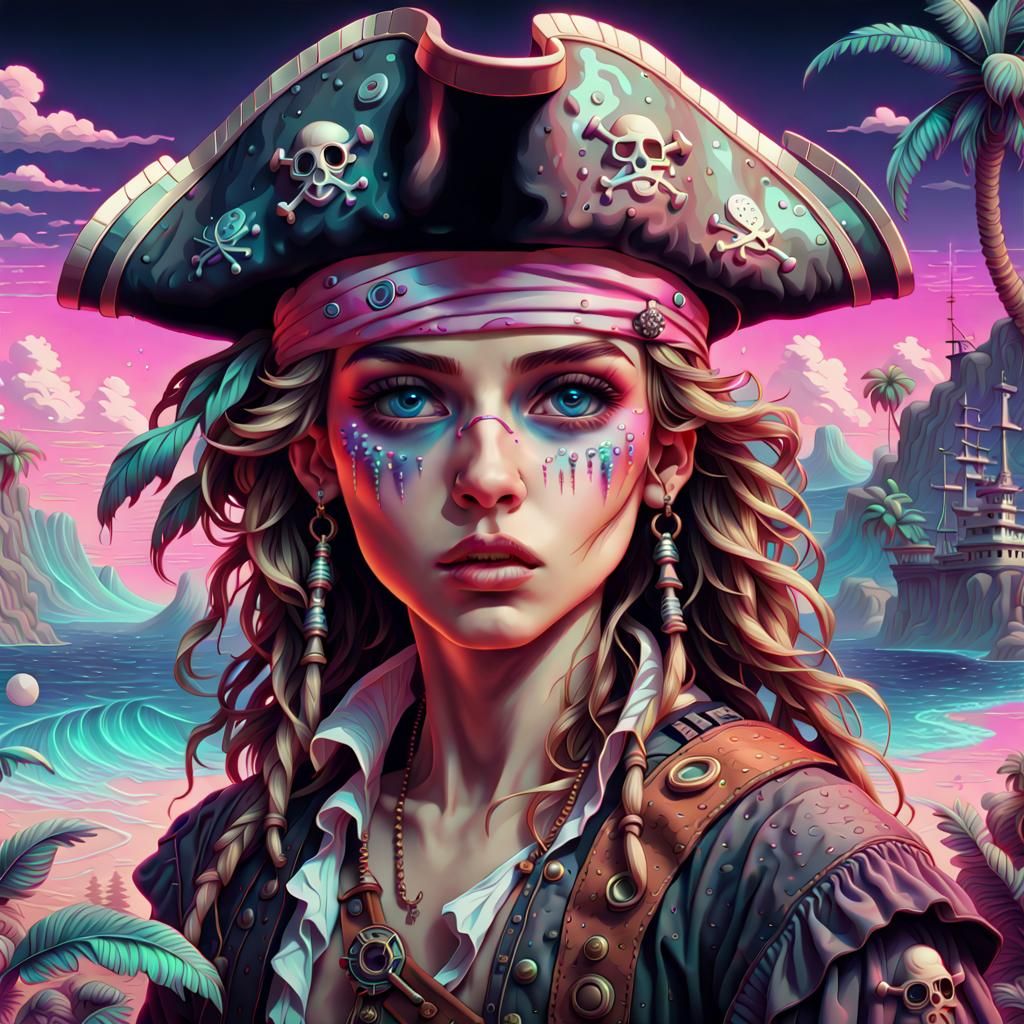 Vaporwave pirate