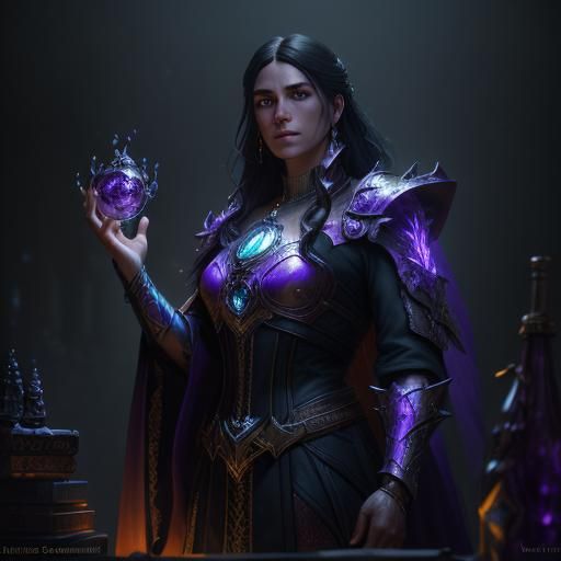 Dark Fantasy Concept Art of Sparkling Objects