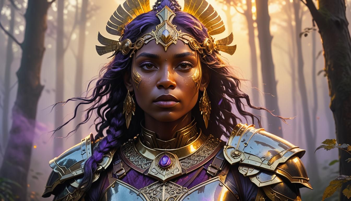 Ethereal Regal Warrior Basks in Golden Hour
