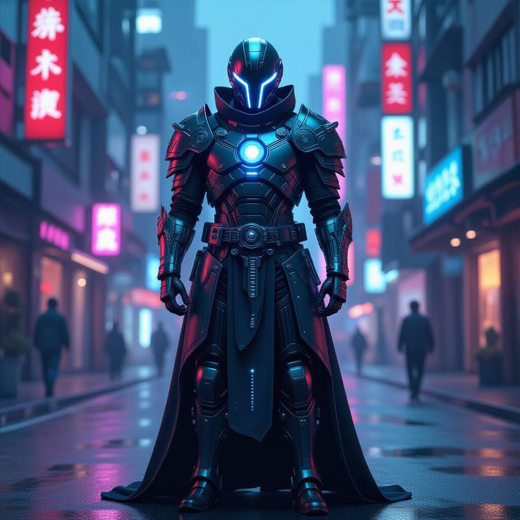 Cybernetic Knight Templar in Neo Tokyo