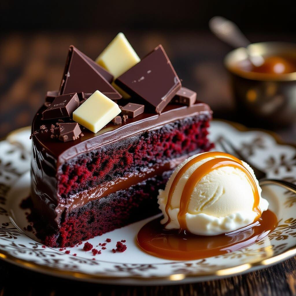 Decadent Chocolate Beetroot Cake with Chocolate Shards