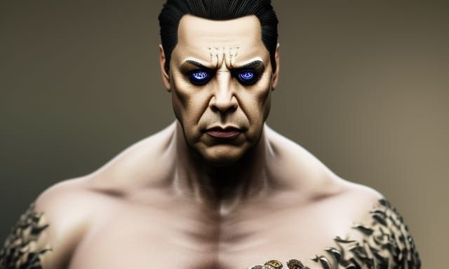 Hyper-Detailed Portrait Reminiscent of Lindemann in 8K