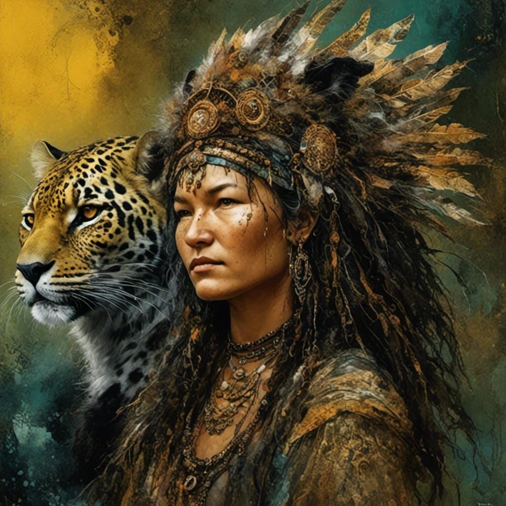 <lora:Chimera Savage:1.0> <lora:Native woman:1.0> <lora:Arch...