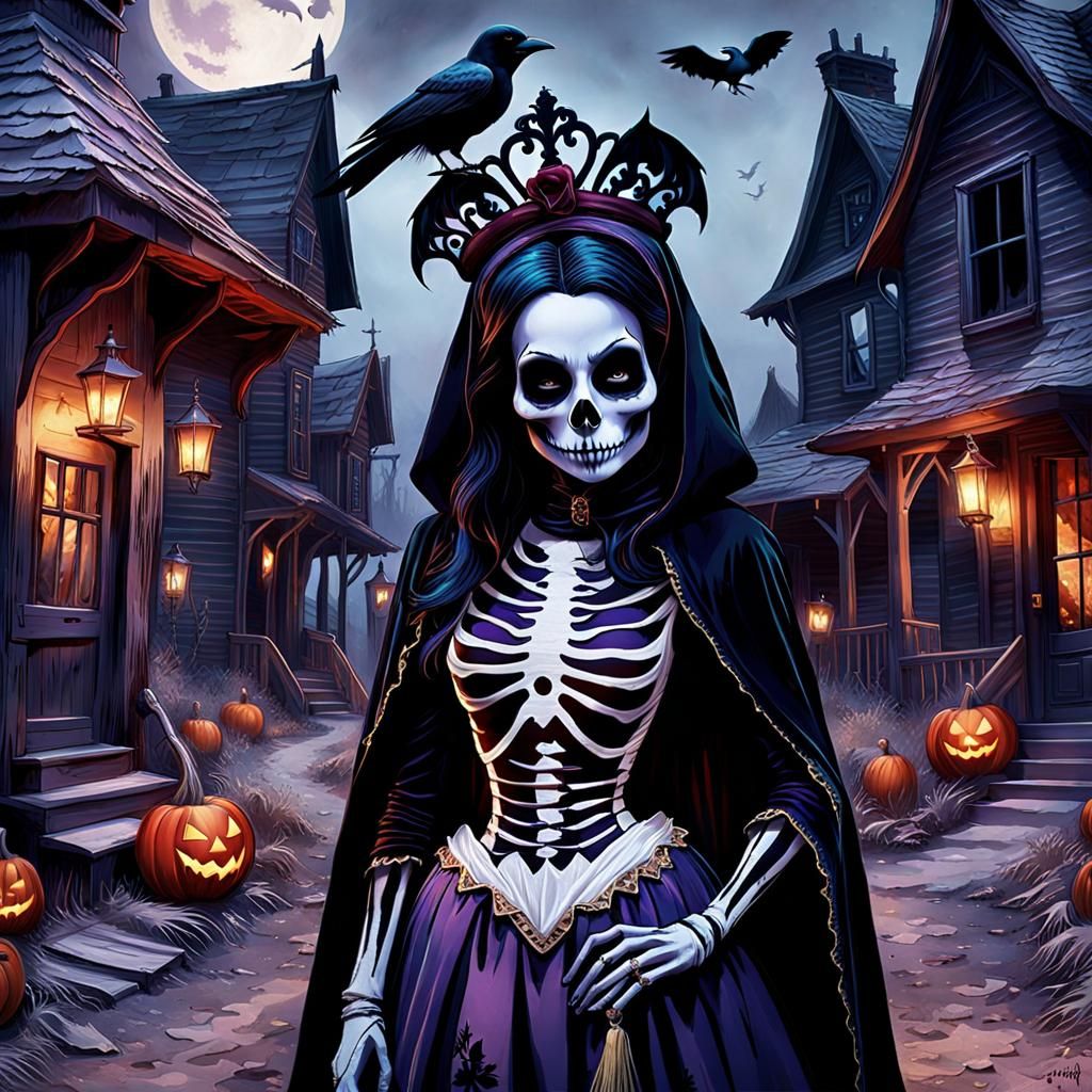 Gothic Disney Princesses Reign in Haunted Ghost Town