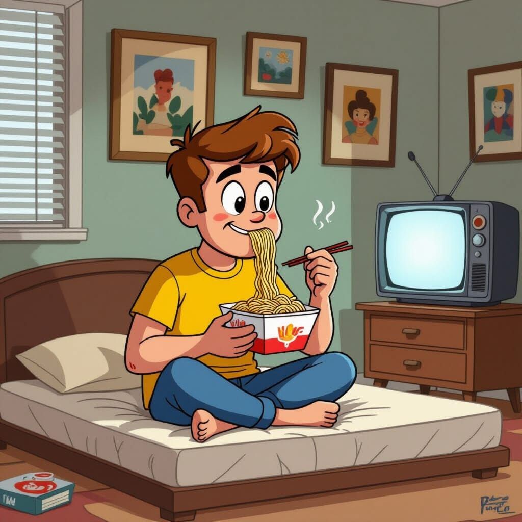 Lovable Everyman in 1960s Hanna-Barbera Style