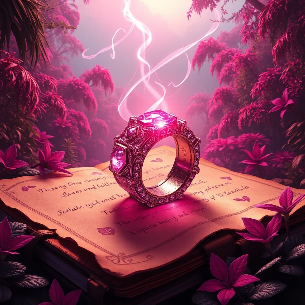 Ethereal Elven Ring Radiates Mystical Energy in Dreamlike La...