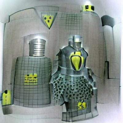 Cybernetic Knight in Nuclear Armor