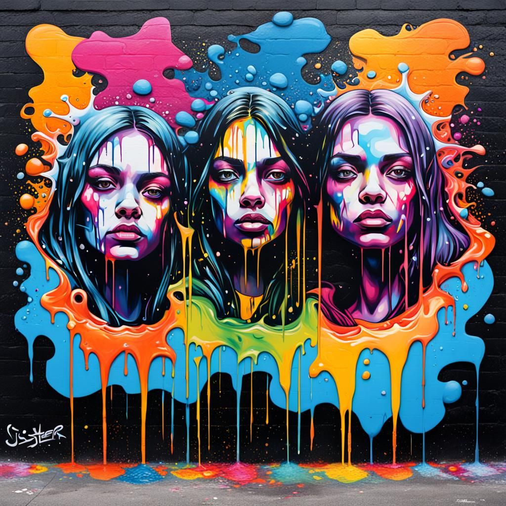 Vibrant Street Scene in Pop Art Style