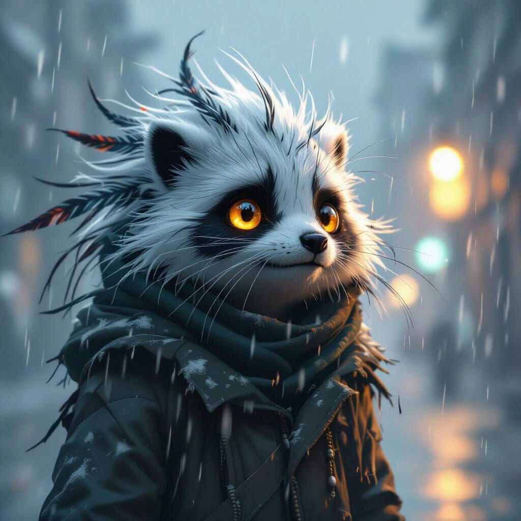 Fiona in Storm: Gritty Digital Art