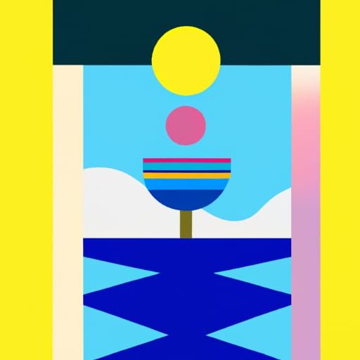 Vibrant Aquatic Realm in Triadic Color Harmony