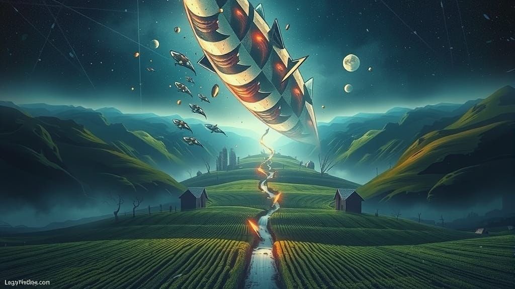 Dynamic Graffiti Cubism Artwork