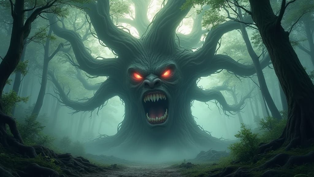 Furious Tree Rages in Mysterious Forest