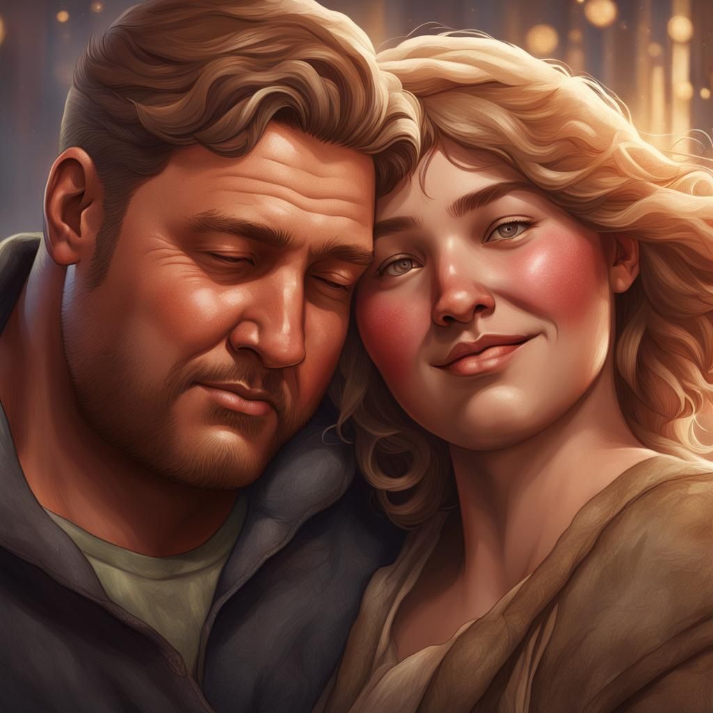 Plus Sized Couple in Intimate Portraiture