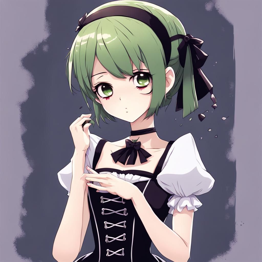 Surreal Frankenstein Girl Attends Halloween Ball