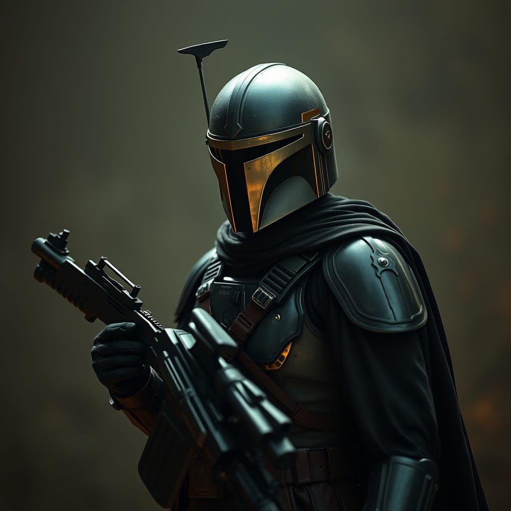 Cathar Warrior in Mandalorian Armor, Cinematic Style