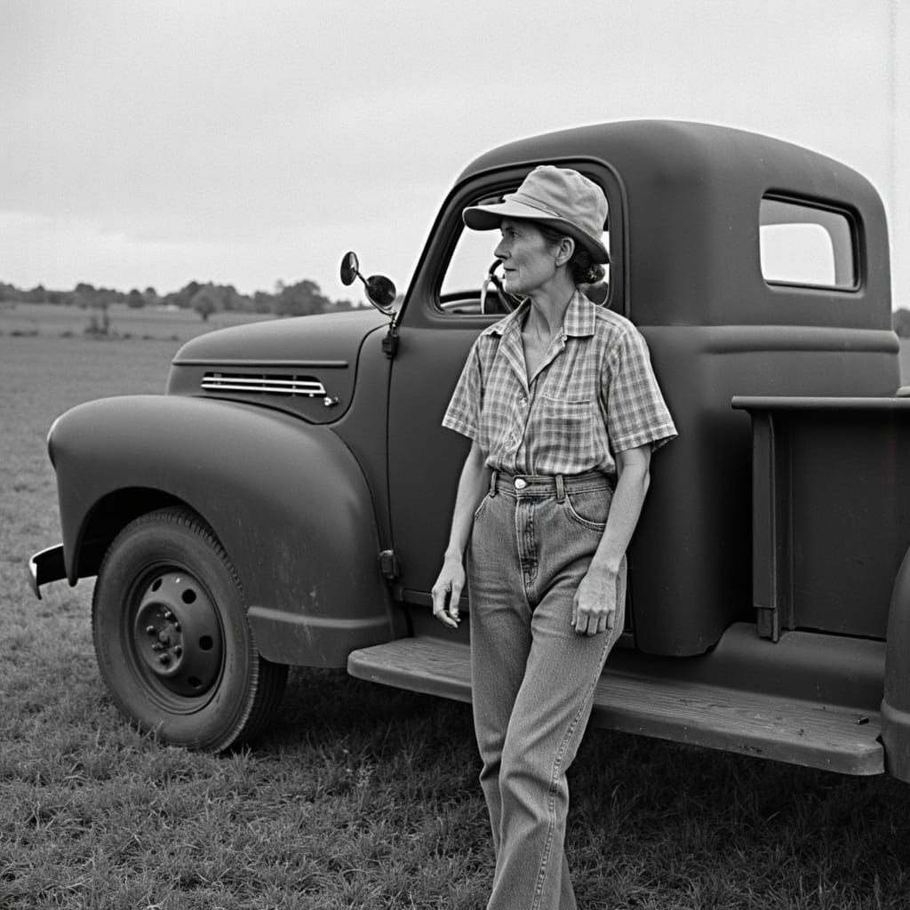 Dust Bowl Mother Drives Home in Her Classic Chevrolet Truck