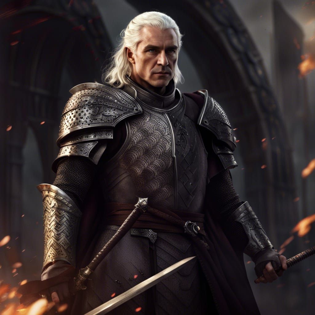 Targaryen King of the Seven Kingdoms in Dark Fantasy Armor
