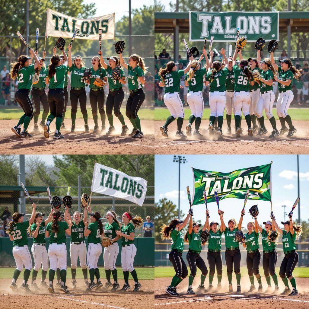 Girls Softball Team Celebrates Victory on Field