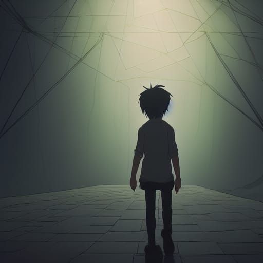 Surreal Dark Fantasy Key Visual in Deep Color