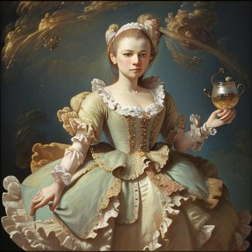 Enchanting Cinderella in Fantasy Castle, in the Style of Jea...