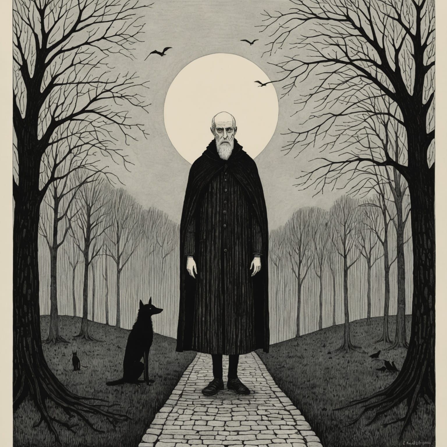 Dark Victorian Gothic Art in a Grim Style