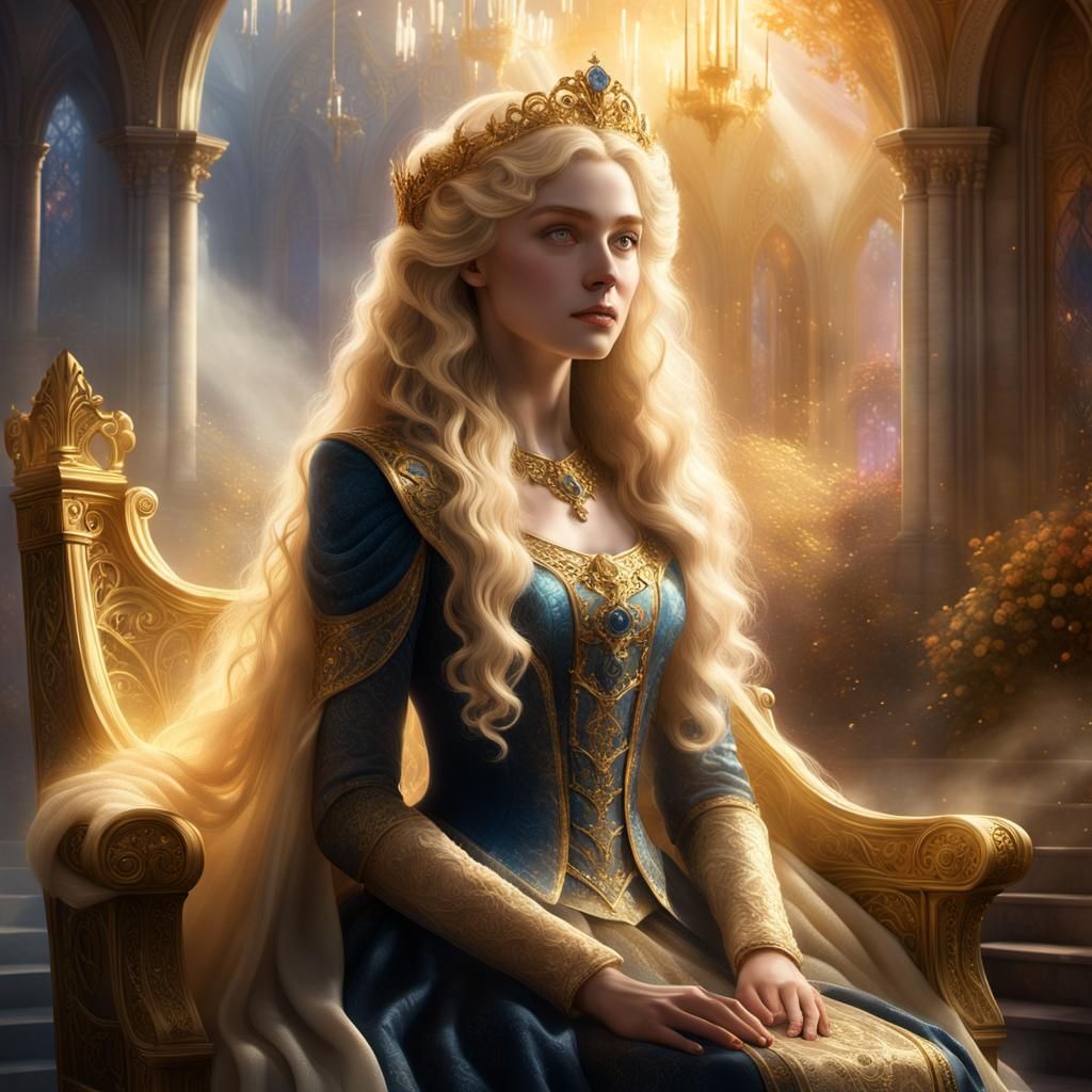 Regal Figure Basks in Golden Light