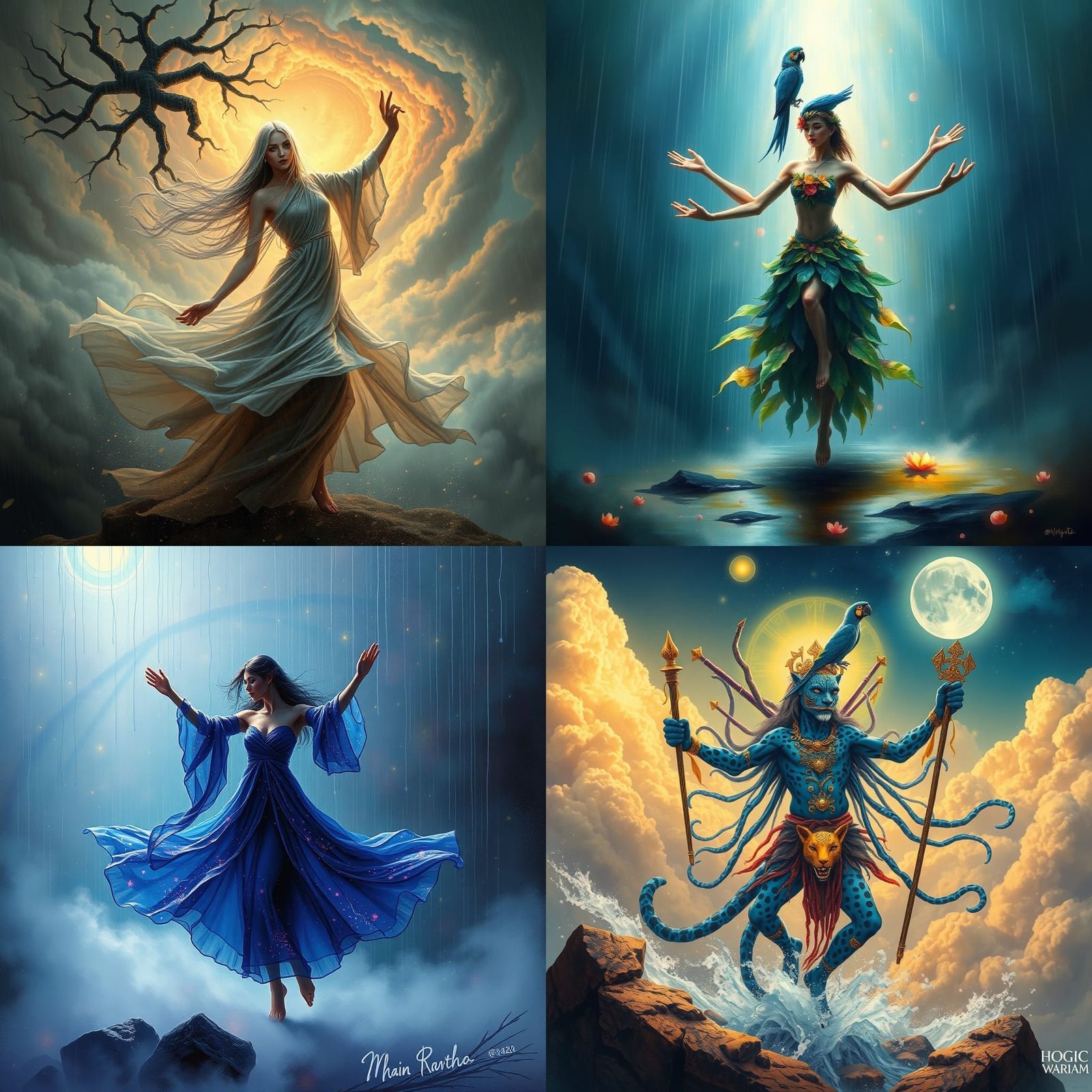 The Mystical Rain Dancer in Harmony with the Universe
