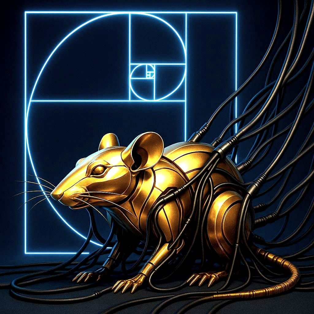 Art Deco Golden Rat and the Golden Ratio
