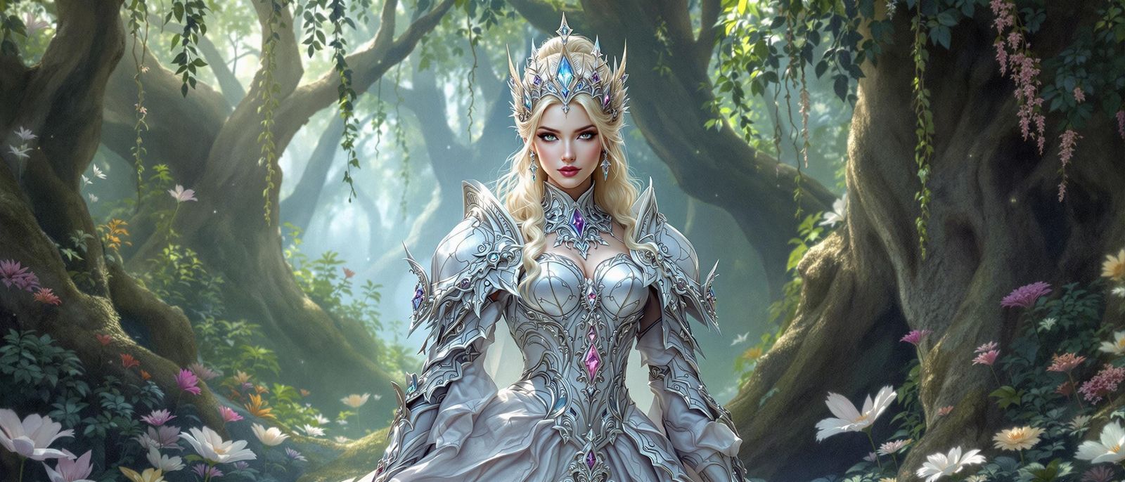 Fantastical Princess in Lush Forest
