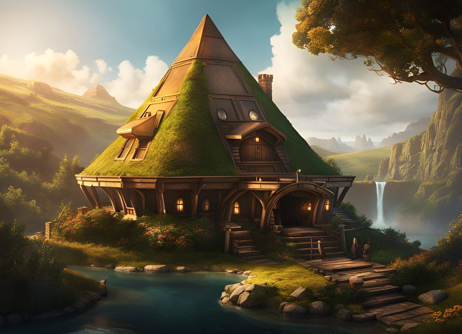 Steampunk Hobbit Pyramid Bunker