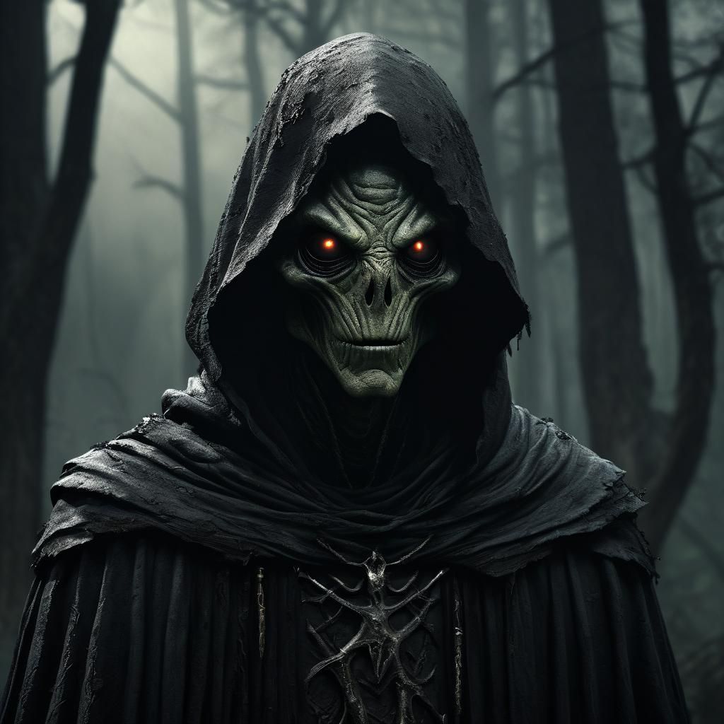 Sinister Alien in Mysterious Ancient Forest