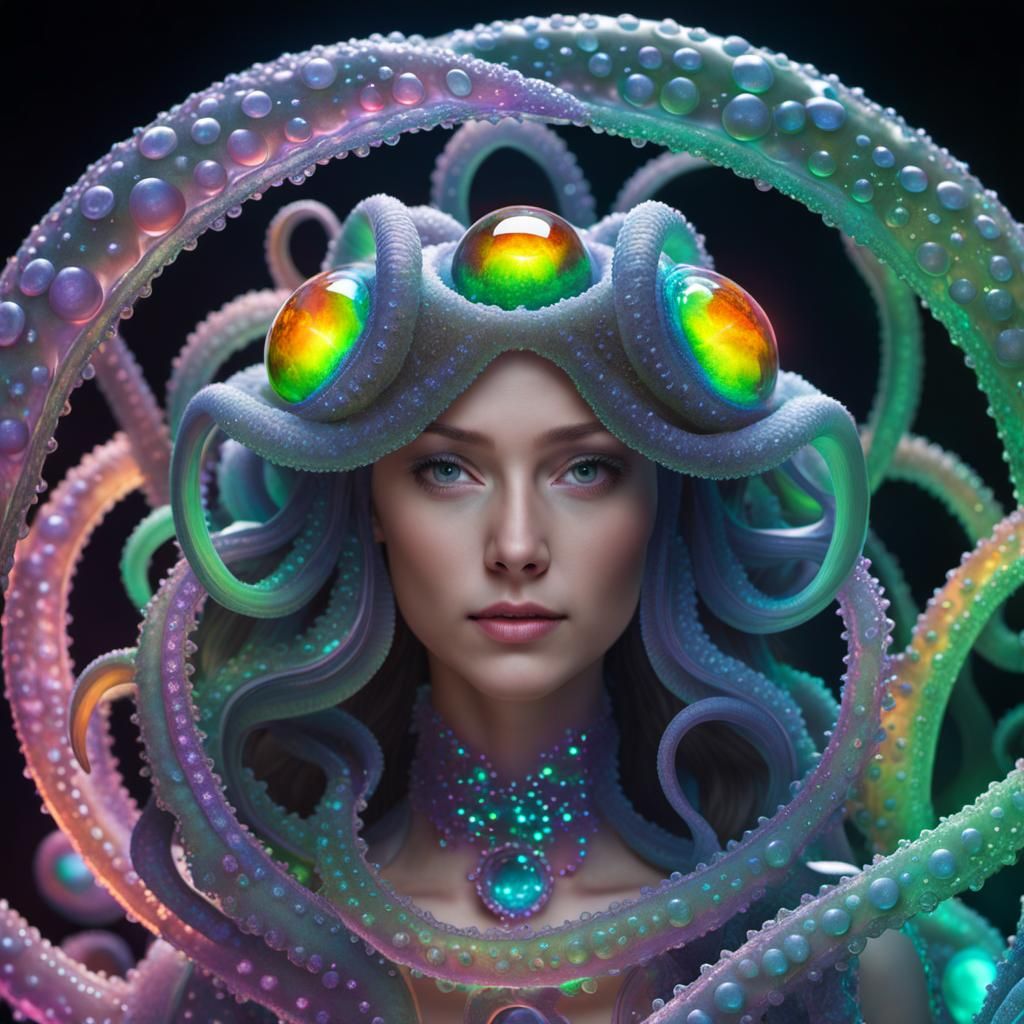 Hyperrealistic Lizardscape with Neon Sparkles and Atmospheri...