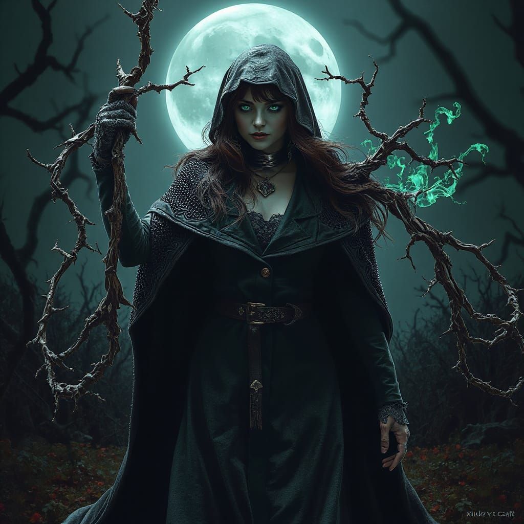 Ethereal Lady Seraphina in Forsaken Garden