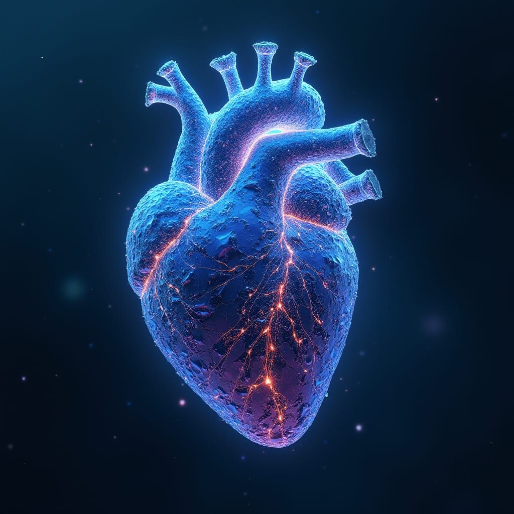 Fractured Digital Heart in Zero Gravity