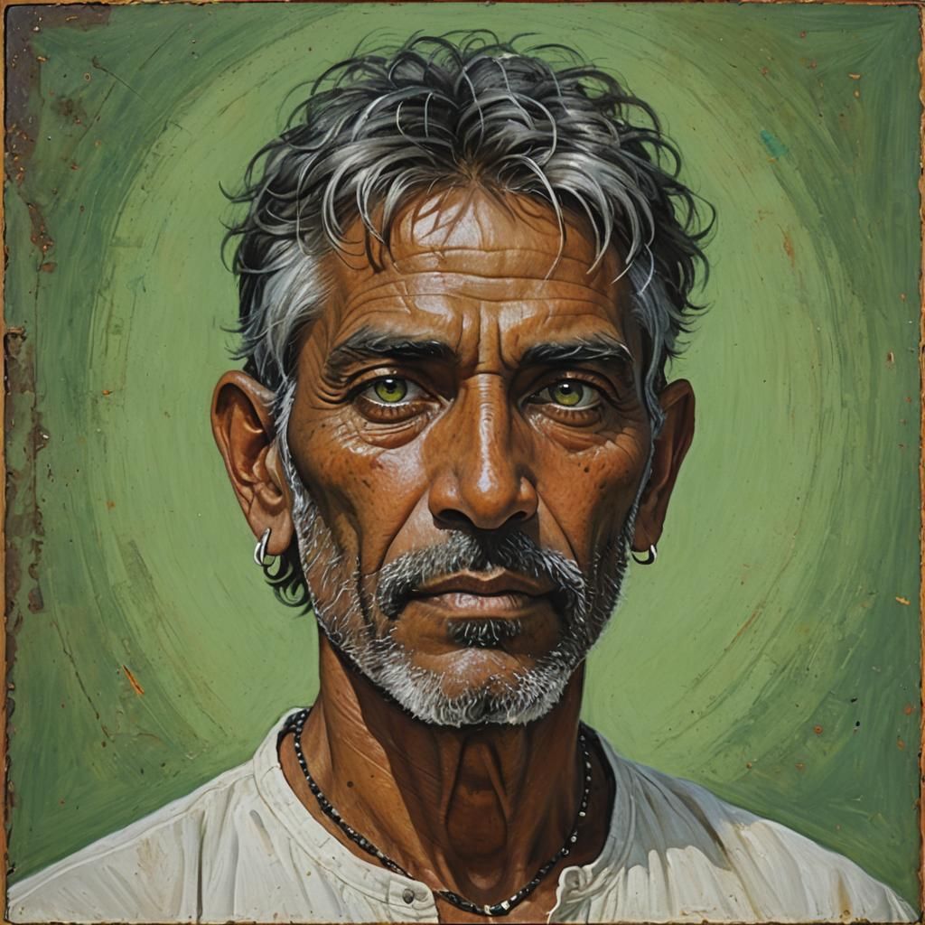 A Mystic Astrologer in Oil Paint