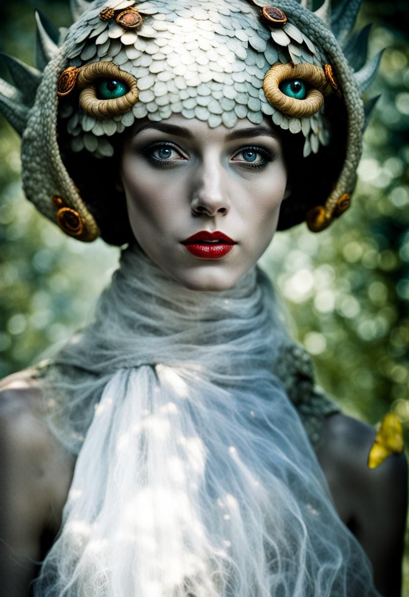 Surreal Alien Celebration in Gritty Restaurant, Photography