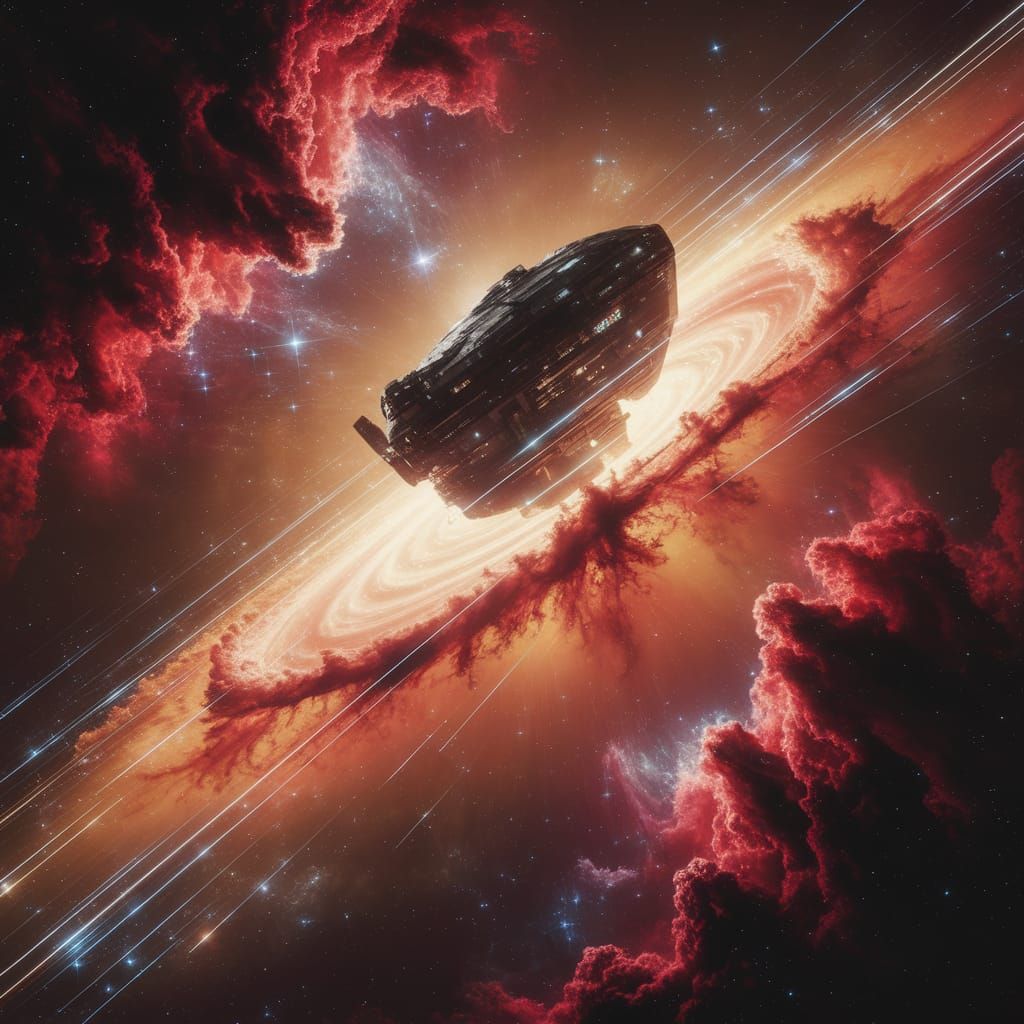 AREA 59 Spacecraft Emerges from Nebula